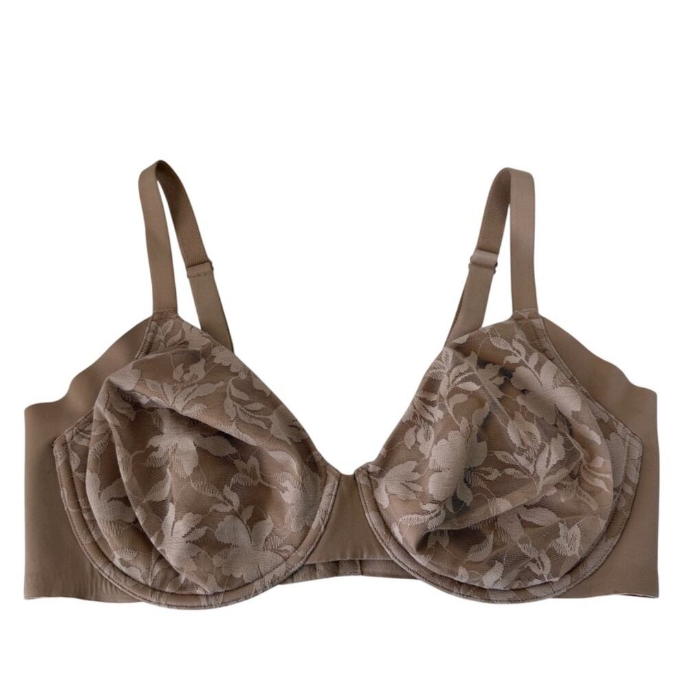 Warner's Simply Perfect Side & Underarm Smoothing Lace Unlined Bra Beige Sz 36D